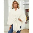 thumbnail image 4 of Women's Elegant Shawl Wraps Soft Open Front Poncho Sweater for Spring Fall Winter, 4 of 6