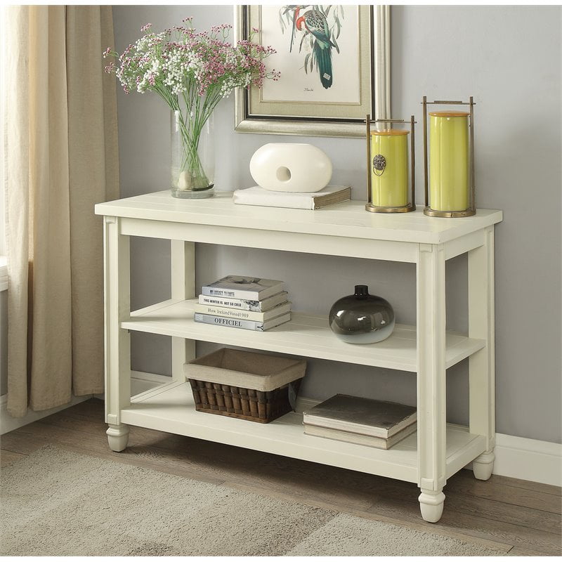 Furniture Of America Shania Cottage Sofa Table In Antique White
