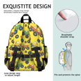 thumbnail image 5 of Monster Cartoon Truck Yellow Pattern Cute School Backpack Bag for School with Padded Back and Adjustable Shoulder Straps 15.25"x11.5"x5.25", 5 of 5