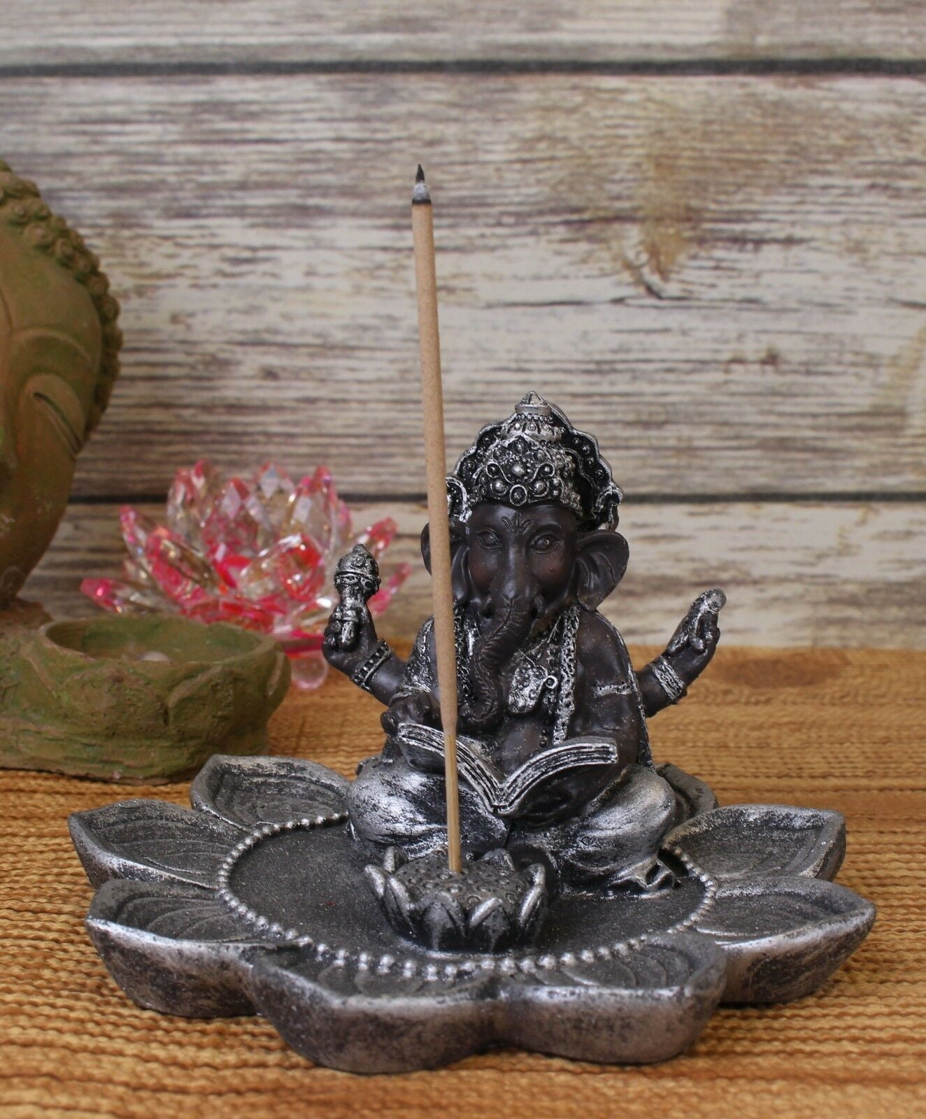 Ganesha Buddha God Incense holder - Ganapati Ganesh Vinayaka Pillaiyar Decor  G16644