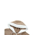 thumbnail image 4 of Nituyy Women Contrast Color Hooded Coat, Long Sleeve Zip-up Plush Tops for Spring, Autumn, 4 of 9