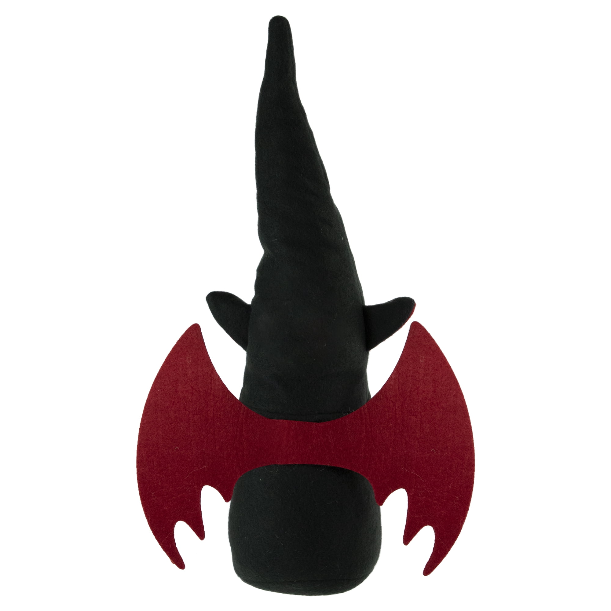 18" Black and Red Halloween Gnome with Bat Wings - Male