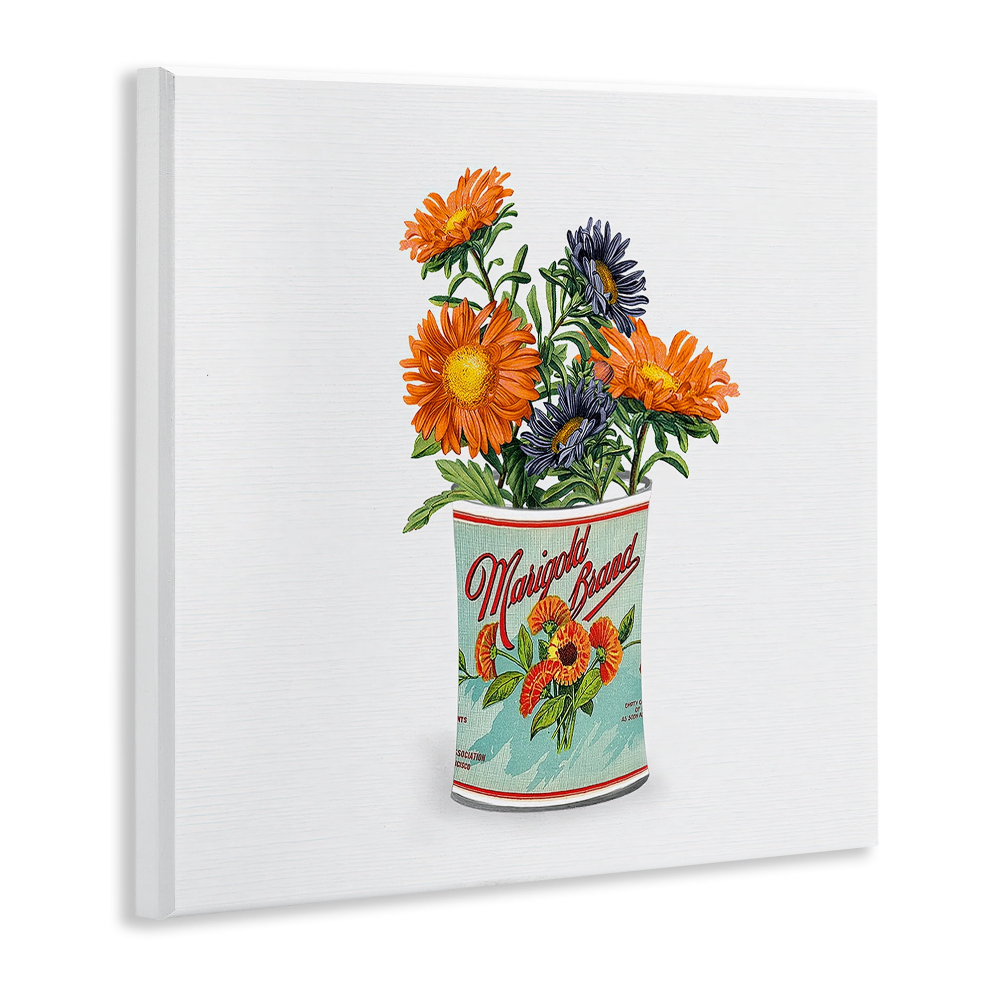 Stupell Industries Nostalgic Marigold Tin Bouquet Wall Plaque Art, design by Val Rhodes
