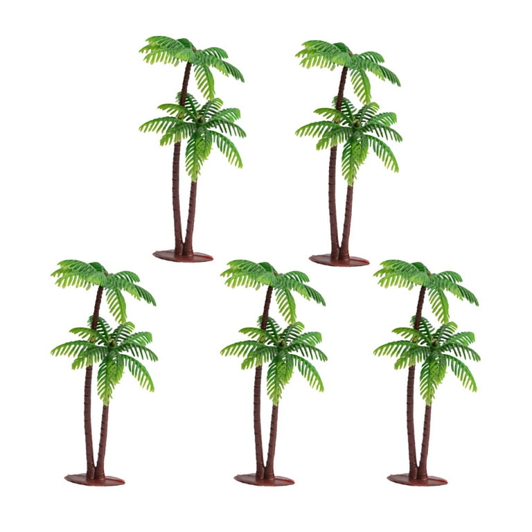 Model Miniature Forest Plastic Toy Trees Bushes Rainforest Diorama Supplies  Mini Plant Crafts Train Scenery Large Palm Red Apple Maple 8