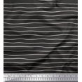 thumbnail image 1 of Soimoi Gray Poly Georgette Fabric Artistic Waves Abstract Print Fabric by Yard 52 Inch Wide, 1 of 5