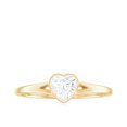 thumbnail image 4 of Rosec Jewels Moissanite Heart Promise Ring for Women - 1/2 Carat - Bezel Set Ring - D-VS1 Quality Certified, 18K Yellow Gold, US 12.50, 4 of 9