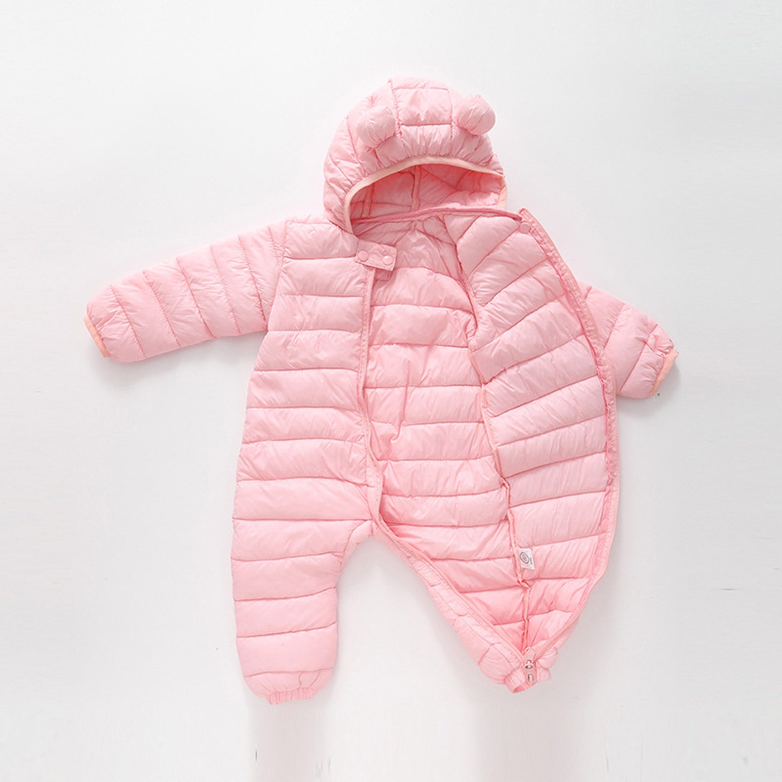ZMHEGW Toddler Jacket Baby Girls Boys Winter Warm Snowsuit Bear Ears Hooded Jumpsuit Down Romper Padded Outwear Coat Outwear 18-24 Months