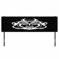 thumbnail image 3 of Japanese Headboard, Traditional Martial Art Themed East Medieval Culture Design Monochrome Motif, Upholstered Decorative Metal Bed Headboard with Memory Foam, King Size, White and Black, by Ambesonne, 3 of 4
