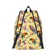 thumbnail image 2 of Honeii Bright Birds Print Canvas College Laptop Backpack, Durable Rucksack Travel Notebook Bag School Backpack Book Bag for Men Women-Medium, 2 of 7