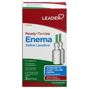 Leader Ready To Use Enema Saline Laxative, Twin Pack, 4.5 Oz
