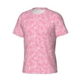 thumbnail image 3 of Yiaed Breast Cancer Awareness Print Mens Short Sleeve Tight Fit T-Shirt, Crewneck Casual Tee-Small, 3 of 5