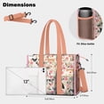 thumbnail image 5 of Teacher Tote Bag,Chihuahua and Flower Florals Teacher Utility Tote Bag,Large Work Tote Bags for Women with Multiple Pockets,Top Zipper Closure,13.8x10.6x6.7 Inch, 5 of 5