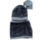 thumbnail image 2 of Gorros de invierno para hombre y mujer, guantes con pantalla táctil, bufanda para el cuello, conjunto de calentador, gorro de punto con forro polar, regalos para hombres y mujeres, 2 of 3