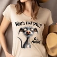 thumbnail image 4 of Funny Dog Graphic T-Shirt What’s That Smell Monday Unisex, Navy, Size S, 4 of 6
