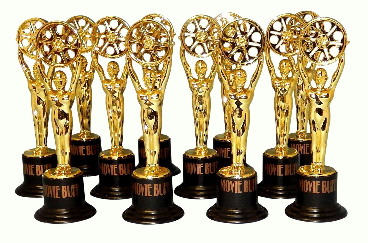 12 Movie Buff Gold Statues For Hollywood Movie Awards Parties