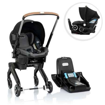 Evenflo Shyft DualRide Infant Car Seat and Stroller Combo with Carryall Storage Boone
