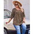 thumbnail image 4 of Zeagoo Plus Size Tops for Women Long Sleeve Shirts Crew Neck Casual Loose Tunic Blouse, 4 of 5