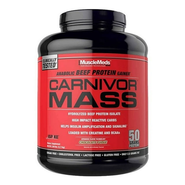 Proteina Carnivor Mass Musclemeds Sabor Vainilla 6 LBS