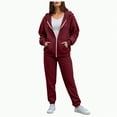 thumbnail image 6 of Towmus Sweatsuits for Women Set 2 Piece Outfits for Womens Jogging Suit Casual Long Sleeve Full Zipper Hoodied Sweatshirt Pants Sets with Pockets, 6 of 6