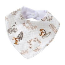 Gpaecead Muslin Baby Bibs for Unisex Boys Girls Soft Cotton Baby Drool Bibs Drooling and Teething Bibs for Infant Newborn White 14