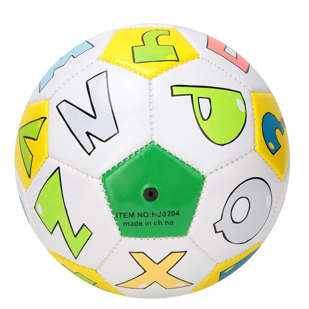 Letter Children Outdoor Play Training Football Ball Soccer Toys Size 2 Exercise Sports Equipment for Kids Children Toy Football Indoors and Outdoors 13cm/5.1inch 