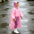thumbnail image 4 of Mifsaly Kids Disposable Rain Poncho Boys Girls Oversized Waterproof Hooded Rain Coat Lightweight Hiking Outdoor Play Rain Jacket, 4 of 6