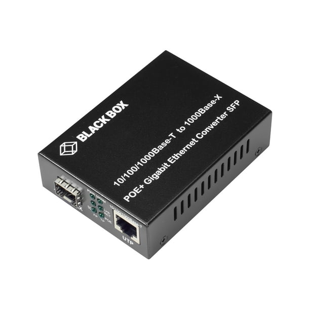 Black Box Pure Networking Copper To Fiber Media Converter 10 100 1000base T Copper To 1000base