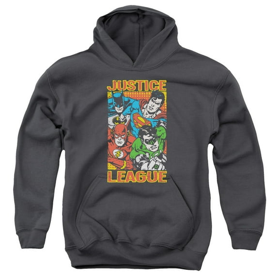 Jla - Hero Mashup - Youth Hooded Sweatshirt - X-Large