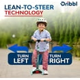 thumbnail image 4 of Dribbl 3-Wheel Kids Scooter - Lean-to-Steer Technology, Adjustable Height Handlebar, Wide Anti-Slip Deck, Scooter for Boys & Girls Ages 2+, Child Safety Approved, Support Riders Up to 165 lbs, Aqua, 4 of 6