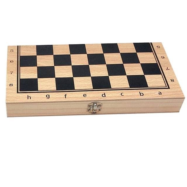 TISHITA Portable Wooden Chess Board Set Classic Strategy Game for Kids & Adults 24x24cm