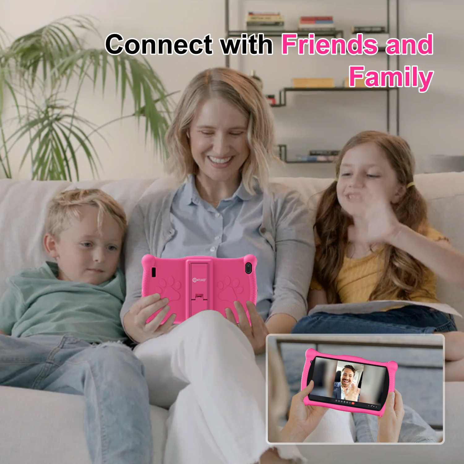 Contixo 7" Kids Tablet Bundle, 50 FREE Disney Storybooks, Educational Android Tablet for Ages 3-12, 32GB, STEM Learning, Parental Controls, with Kid-Safe Headphones & Case - Pink