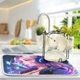 thumbnail image 6 of Anime Cool Girl Dish Drying Mats for Kitchen Counter Absorbent Microfiber Coffee Pad, 6 of 7