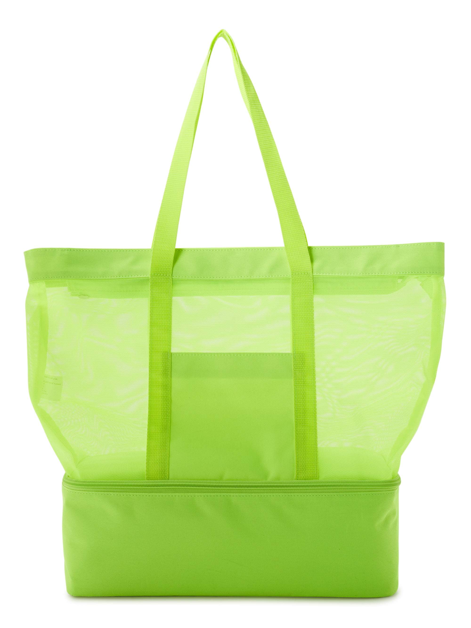 No Boundaries Mesh Zip Tote Bag with Insulated Cooler Compartment ...