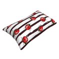 thumbnail image 3 of Disketp Pillow Covers Ladybugs On Black And White Striped1 Pattern Throw Pillow Case Cushion Covers,Cushion For Bedroom,Couch,Home-20"X30", 3 of 8