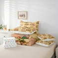 thumbnail image 5 of Feelyou Brown Kawaii Capibara Bedding Comforter Set 7pcs, Kawaii Fast Food Queen Bedding Sets, Teens Boys Girls Kids Reversible Queen Sheet Sets, Breathable Home Decor, 5 of 7