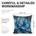 thumbnail image 2 of Blue butterfly blue flower Flowers Linen toss pillowcase Decoration pillowcase Gift preferred 18x18" Cushion cover 4 set Sofa pillowcase Sofa bedroom living room car, 2 of 8