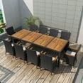 thumbnail image 2 of vidaXL Patio Dining Set Outdoor Dining Table and Chairs Poly Rattan Black, 2 of 6