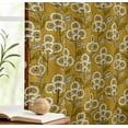 thumbnail image 5 of Vargottam Cotton Curtains for Windows - 3-in-1 Rod Pocket/Back Tab Short Window Drapes - Light Filtering Cotton Panels - Set of 2, 52"x63" - Dandelions Flower Print (Yellow), 5 of 8