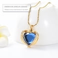 thumbnail image 5 of Cremation Jewelry Angel Wing Heart Urn Pendant Necklaces for Women Crystal Birthstone Urns for Human Ashes Memorial Locket Keepsake Ashes Jewelry, 5 of 7
