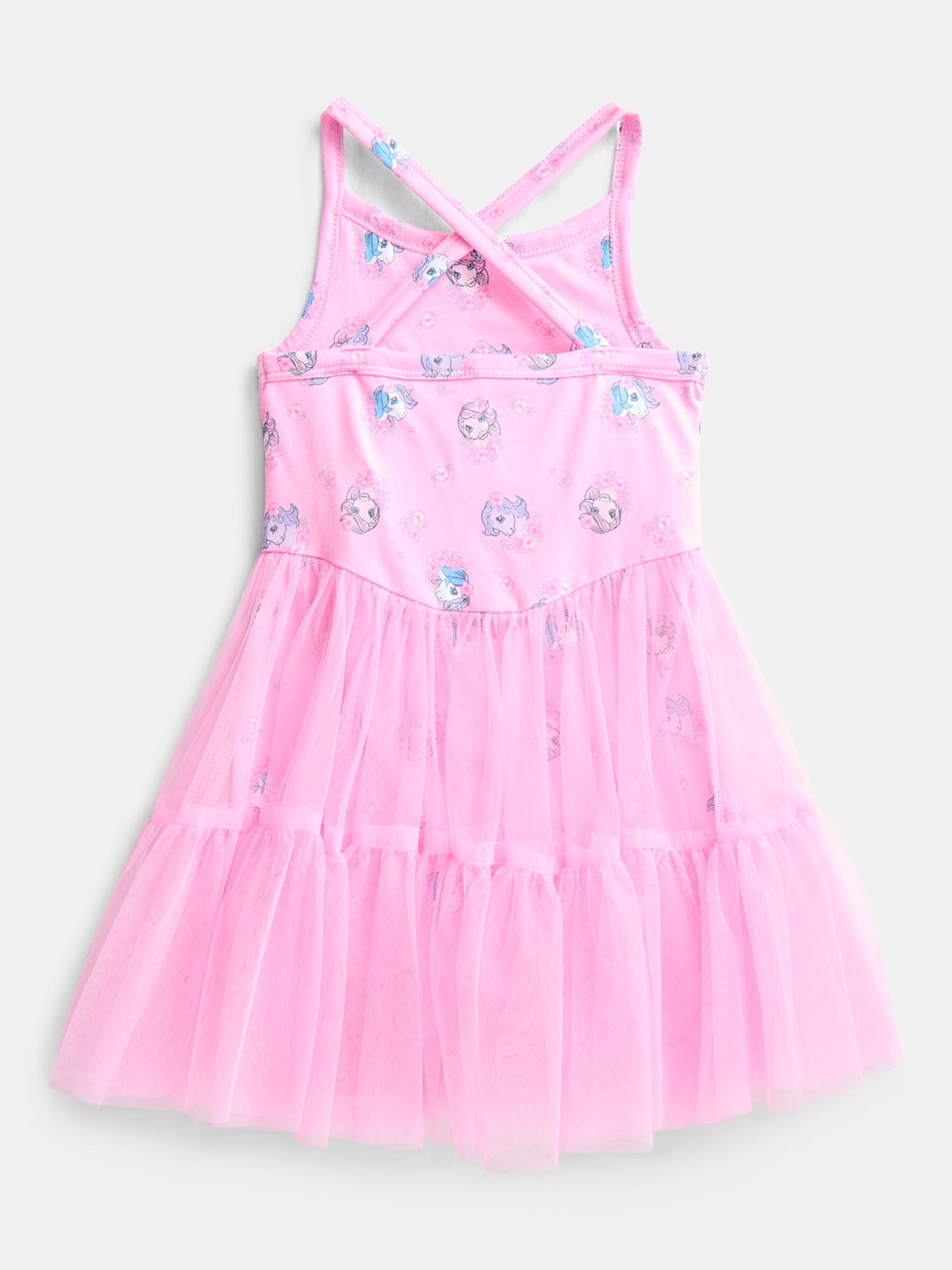 My Little Pony Toddler Girls' Sleeveless Romper with Tulle Skirt, Sizes 12M-5T