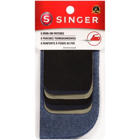 UPC: 0075691000967 | Singer Iron-On Patches Assorted Sizes 8/Pkg Assorted Colors