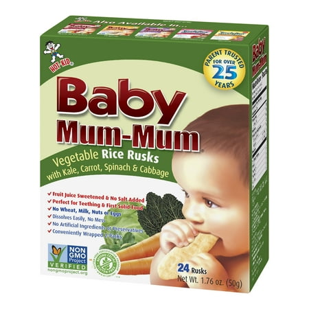Hot Kid Baby Mum-Mum Vegetable Rice Rusks, 24 count, 1.76 oz