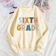 thumbnail image 2 of CAIVO Womens Teacher Sweatshirt Letter Printed Graphic Teacher Sweatshirts Back To School Print Drop Shoulder Pullovers Long Sleeve Lightweight Cozy Fall Tops, 2 of 4