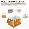 thumbnail image 7 of Foldable Fabric Storage Bin With Handle Collapsible Basket Box Storage With Lid Organizer Autumn Pumpkins, 7 of 7