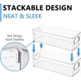 thumbnail image 4 of Plastic Storage Bins Organizing Containers:4pcs Fridge Organizer Bins,Clear Stackable Storage Bins with Handles,Organizing Bins for Kitchen,Pantry,Fridge,Shelf, 4 of 7