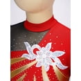 thumbnail image 4 of TiaoBug Kids Girls Shiny Metallic Figure Ice Skating Dress Sequin Floral Print Dancewear, 4 of 7
