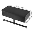 thumbnail image 4 of Portarrollos de papel higiénico Unique Bargains Doble soporte de pared para baño de cocina Negro, 4 of 8