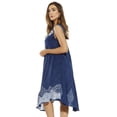 thumbnail image 3 of Floral Batik Sundresses for Women (Denim / White, X-large), 3 of 3