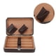 thumbnail image 5 of Caja Humidificadora De Cigarros, Caja De Soporte Para Cigarros Respetuosa Con El Medio Ambiente, Forro De Cuero De Cedro, Portátil Para Viajes Para 4 Unidades ANGGREK Leather Cigar Humidor, 5 of 8