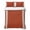 Burnt orange, variant on Quilts King Size Bedding Set, Orange Lightweight Quilted Comforter, Fall Thanksgiving Solid Color Vertical Striped Soft Reversible Bedspread Coverlet with Pillow Covers for All Season, 96" x 106"
